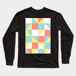 Colorful Abstract Geometric Pattern Long Sleeve T-Shirt